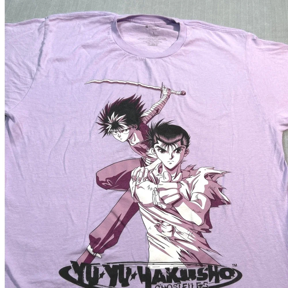 Yu Yu Hakusho Ghost Files Crunchyroll Anime Graphic T Shirt Menswear Lavender L - Picture 2 of 8